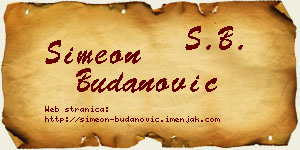 Simeon Budanović vizit kartica